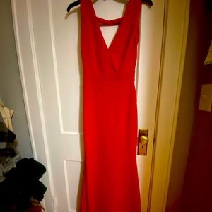 Red maxi formal dress